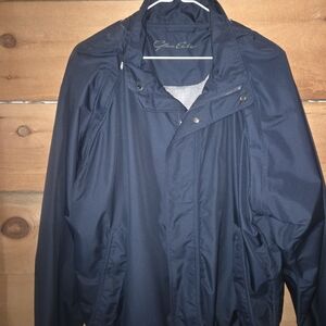 Vintage Glen Echo Navy Blue Windbreaker Jacket Mens Large Mesh Lined Golf Dadcor